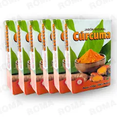 GENERICO - PACK 6 JABONES EN BARRA DE CÚRCUMA 660G