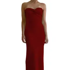 GENERICO - Vestido Mujer Moño Hilo G359-23 Color Guinda