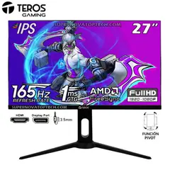 TEROS GAMING - Monitor 27 Full HD 165Hz 1Ms AMD FreeSync Pivot