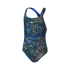 SPEEDO - Traje Baño Natación Niña Allover Medalist Negro
