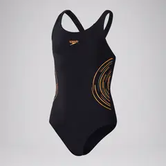SPEEDO - Traje Baño Natación Niña Placement Muscleback Negro