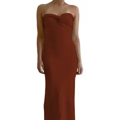 GENERICO - Vestido De Ensueño Mujer Tejido Jilo Alpino G359-23 Color Marron