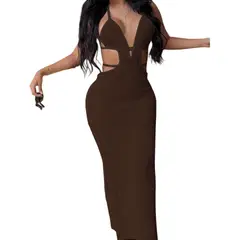 GENERICO - Vestido Luz De Estilo Mujer Tejido Jilo Alpino G459-27 Color Marron