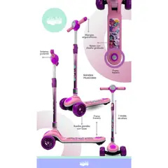 GENERICO - Scooter para niña con luces lila