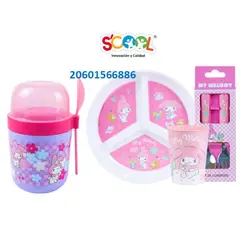 SCOOL - SET MELAMINE CDIVISION Y YOGURERA MY MELODY
