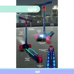 GENERICO - Scooter para niño base con luces y sonidos metal blue