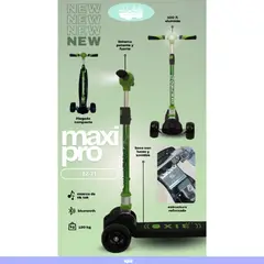 GENERICO - Scooter para niño maxi con bluetooth verde