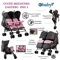 EBABY - COCHE MELLICERO DANTERO -ROSADO