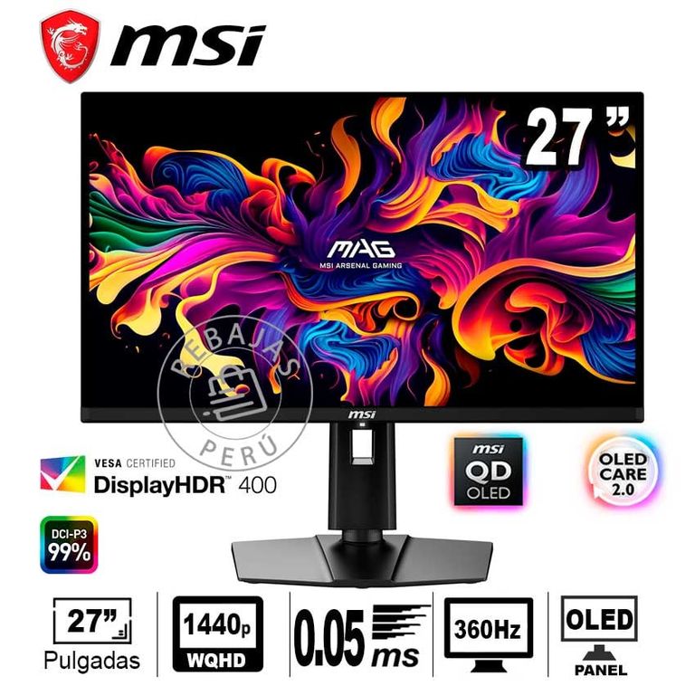 Monitor MAG 271QPX QD-OLED 27 WQHD 360Hz 003ms HDR400