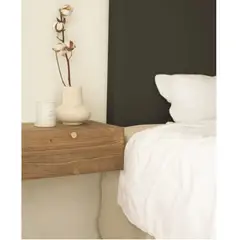 VENTITAS HOME - Cabecera 2 Plazas de Cuero Color Negro Eleonor