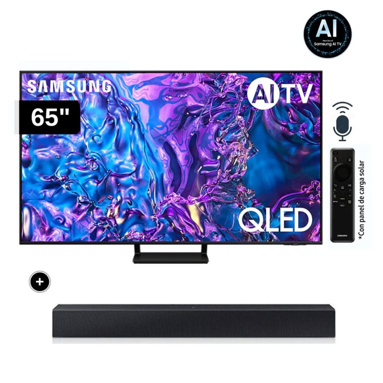 Televisor QLED 65 Tizen OS Smart Tv 4K 65Q70D + SoundBar