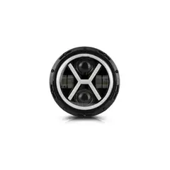 GENERICO - FARO HARLEY "X" CON ARO DE ÁNGEL BLANCO-AMBAR LUZ BLANCO