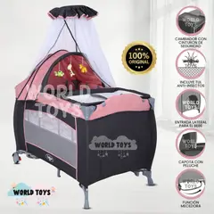 BABY - Cuna Corral «VIENA STOKKER» 2 en 1 Pink