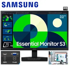 SAMSUNG - Monitor 22″ LS22D310EALXPE Full HD 75Hz HDMI