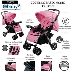 EBABY - COCHE CUNA YODIE - ROSADO