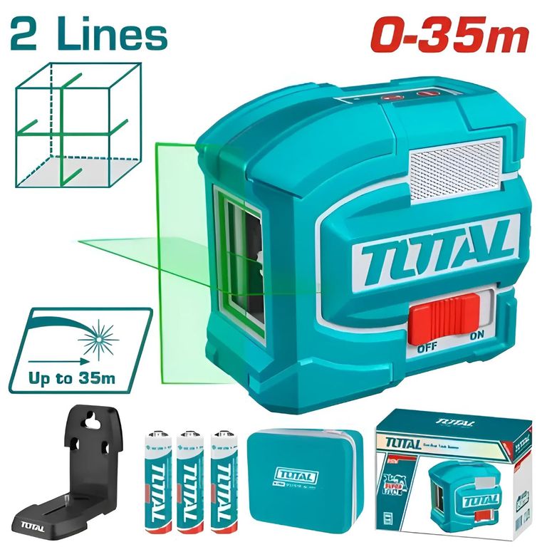 Nivel Laser 0-35mm Precisión 15mm 0-35m Línea Verde - TLL156601