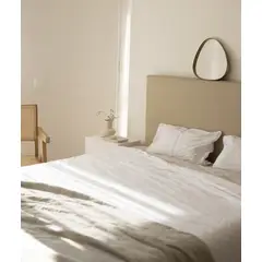 VENTITAS HOME - Cabecera 2 Plazas de Cuero Color Arena Eleonor