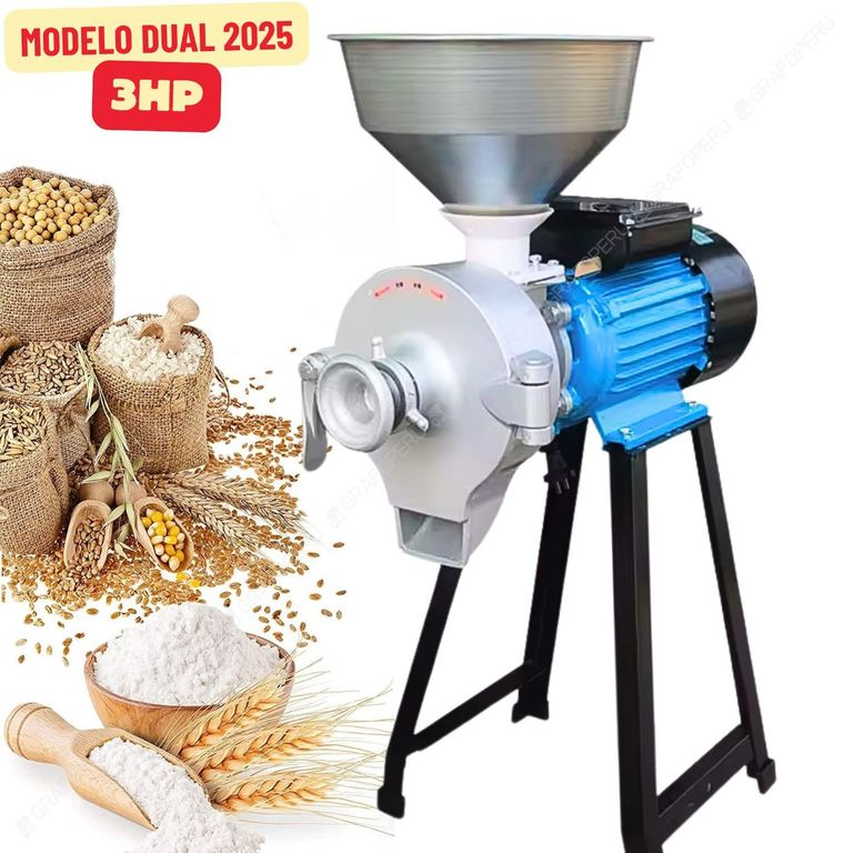 Molino Moledor Granos Humedo Seco Electrico 3HP