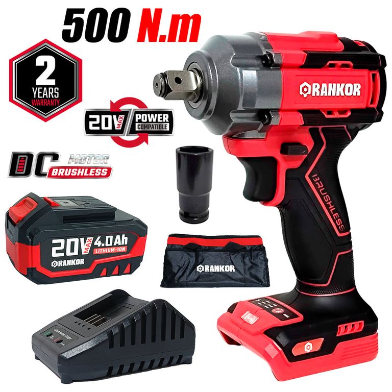 Llave de Impacto ½ RLIW20002 20V 500Nm 1Bat x 4Ah Brushless
