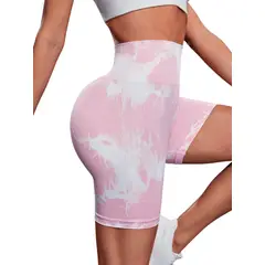 ROYAL PEACH APPAREL - Short deportivo Tie Dye ROSA - Ropa deportiva mujer gym