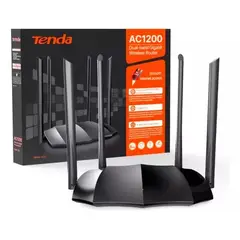 TENDA - Router Rompemuros Doble Banda Gigabit AC8 AC1200