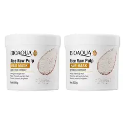 BIOAQUA - MASCARILLA CAPILAR HAIR MASK DE ARROZ 500ML - + MASCARILLA CAPILAR HAIR MASK DE ARROZ 500ML -