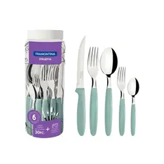 TRAMONTINA - JUEGO DE CUBIERTOS 30 PIEZAS IPANEMA MENTA