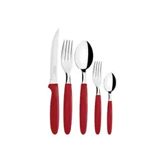 TRAMONTINA - JUEGO DE CUBIERTOS 30 PIEZAS IPANEMA ROJO