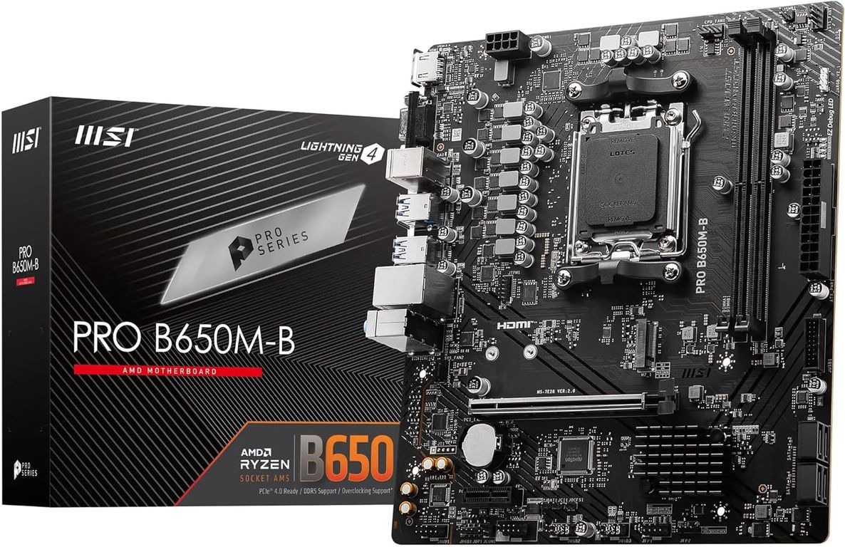 Motherboard PRO B650M-B Chipset AMD B650 Socket AMD AM5 mATX