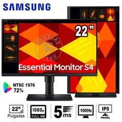 SAMSUNG - Monitor Essential S4 22 FHD IPS 100Hz HDMI DP VESA