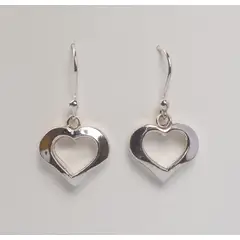 VANDRALA - ARETE DE PLATA COLGANTE CORAZON GRUESO