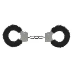 GENERICO - Esposas Marrocas Grilletes De Metal Con Peluche Negro Para Juegos Eroticos