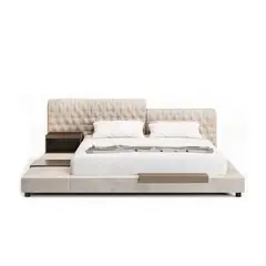GENERICO - Cama Miller letto miller 2 pro barcit 18 - Queen Plz - Beige claro