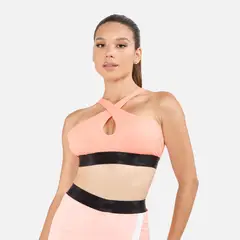 NEW ATHLETIC - Bra Top Desire Coral Con Negro Mujer