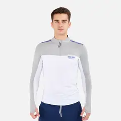 NEW ATHLETIC - Polo Ml Mark Gris Con Blanco Hombre