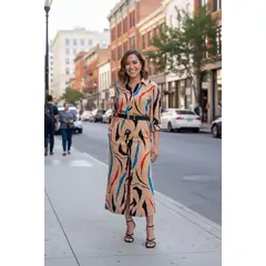 ARMA TU LOOK - VESTIDO MASSIEL CAMISERO LARGO MANGA LARGA SEDA FRANCESA