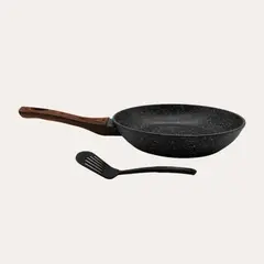 FINEZZA - Sartén Ultra granito (FZ-V224BW) con Capa Antiadherente y Mango Aislante