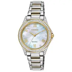 CITIZEN - Reloj Cristal Swarovski Eco-Drive Acero Inox EM023459D