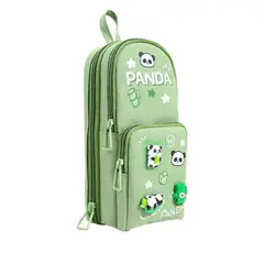 GENERICO - CARTUCHERA BACKPACK PANDA PINES - VERDE