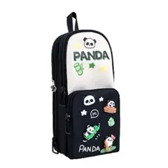 GENERICO - CARTUCHERA BACKPACK PANDA PINES - NEGRO