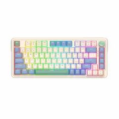 REDRAGON - Teclado Gamer Ucal Pro Rgb Wireless Spanish K673Cpg Pastel