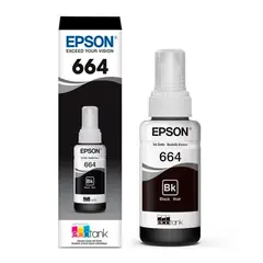 EPSON - Botella de tinta T664120-AL en color negro