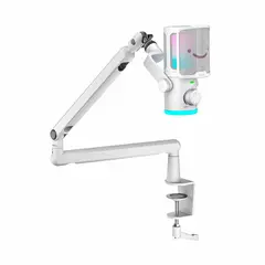 FIFINE - Microfono Gamer Tam6 Con Brazo White