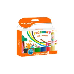 Y PLUS - Crayones Gel Flashdry (Estuche X 06)