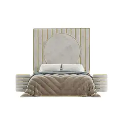 GENERICO - Cama Tapizada Livia - 2 Plz - Beige