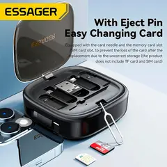 ESSAGER - Mini caja almacenamiento 60W USB AC A tipo C Micro Lightning