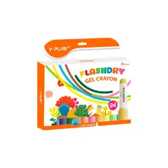 Y PLUS - Crayones Gel Flashdry (Estuche X 24)