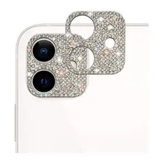 GENERICO - Mica de Cámara Glitter PLATEADO para iphone 12 MINI