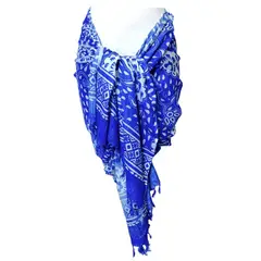 GENERICO - Pareo Pañoleta Cabo Blanco Azúl Con Blanco