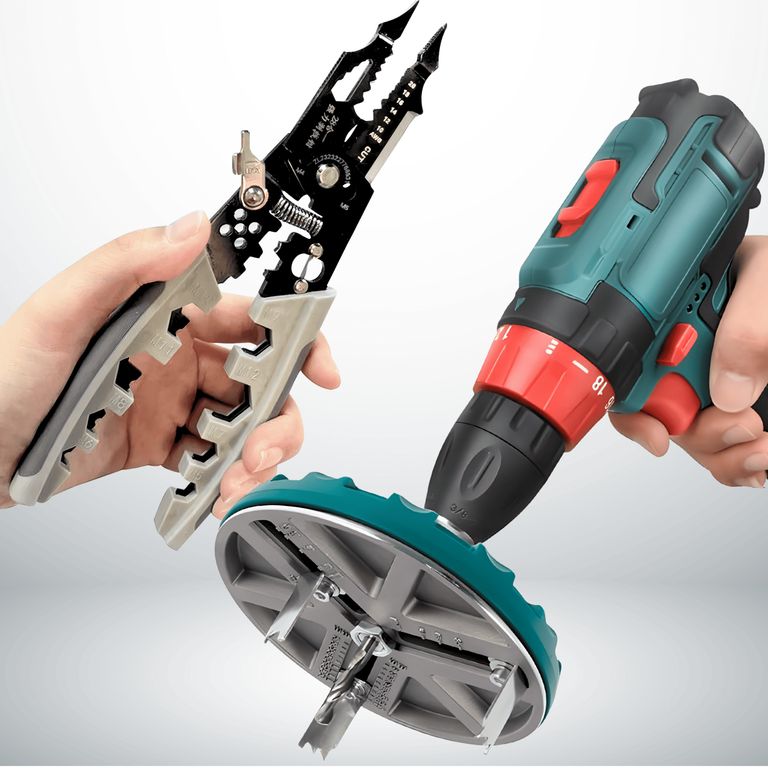 Kit Profesional Alicate Multiuso + Adaptador para Perforaciones